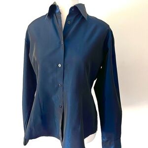 Shimmery blue button down shirt size 33